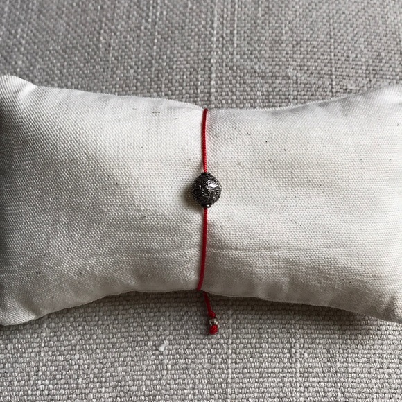 Red String Bracelet w/Diamond Pave Bead - Picture 3 of 7